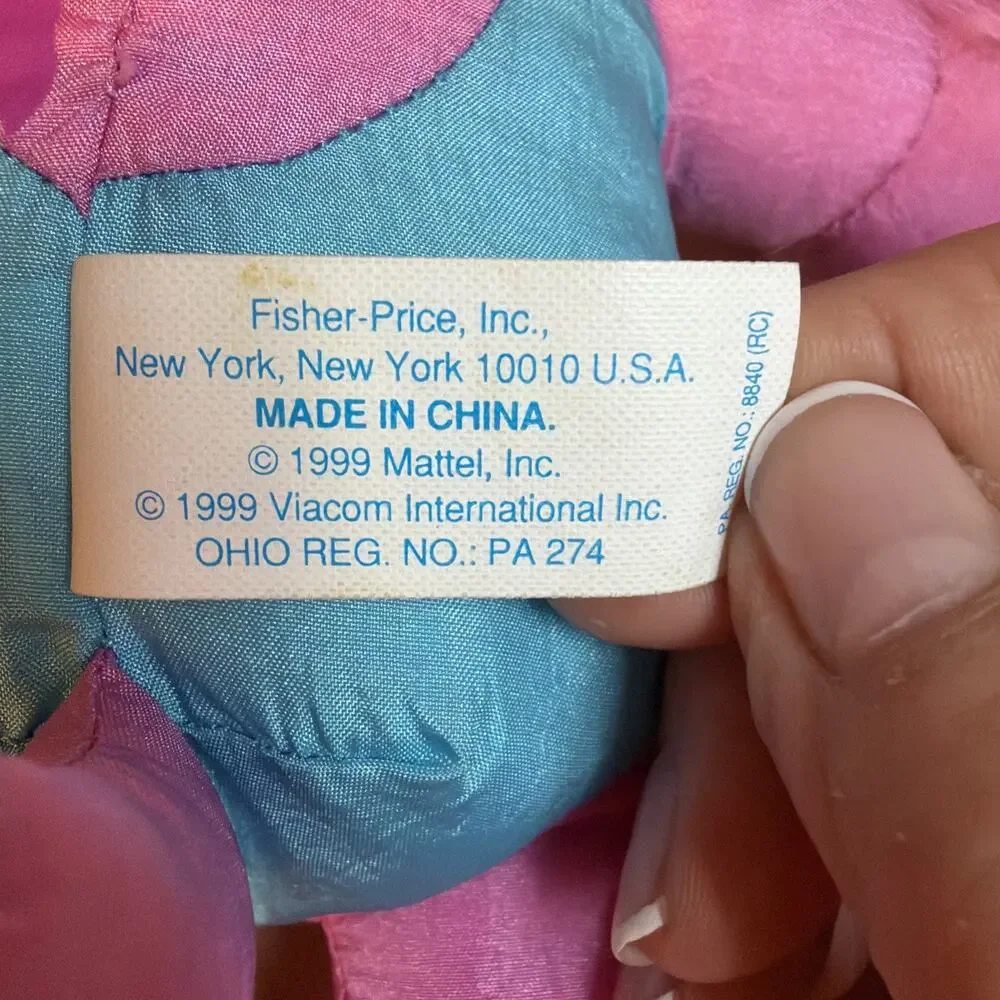 Blues Clues Fisher Price Bathtime Magenta Plush Tub/Pool Toy Stuffed Animal 1999